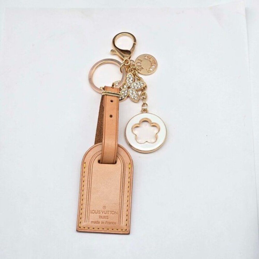 Authentic Louis Vuitton Luggage Tag with Unbranded Keycharm, Keychain, Bagcharm
